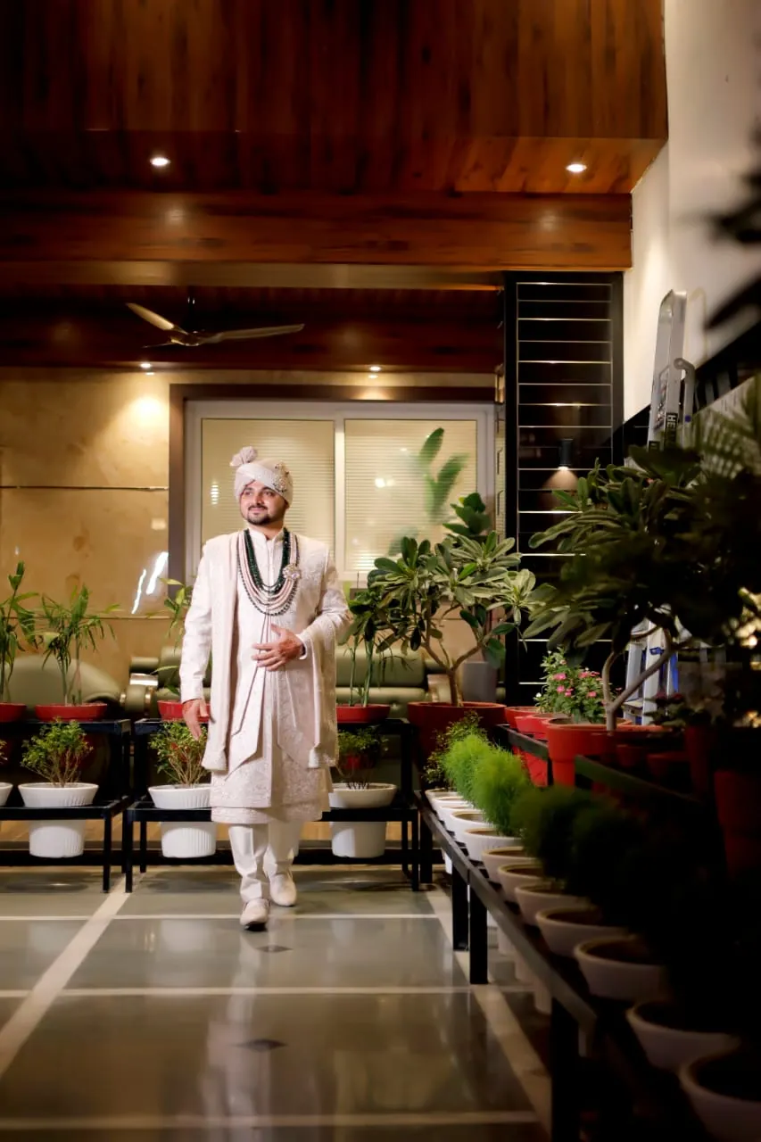 Groom portrait, wedding Prayagraj